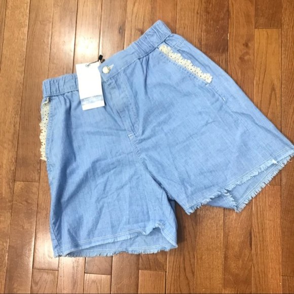 Zara Pants - SOLD NWOT Zara Denim Chambray Shorts